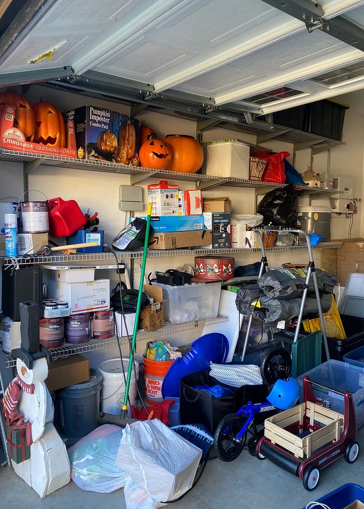 Garage before organizing